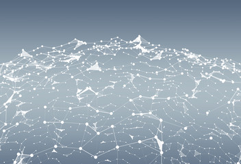 Connections and datas exchanges over the planet Earth 3D rendering