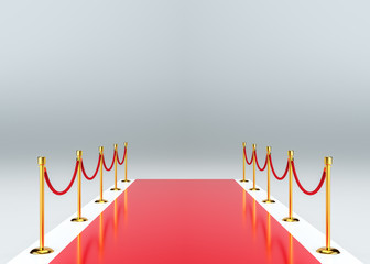 Red carpet with barrier