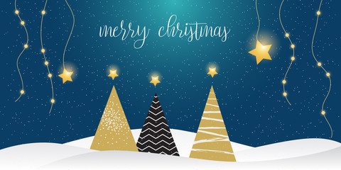 Fototapeta na wymiar Christmas winter landscape background. Abstract Vector. Christmas tree, design, vector illustration. Creative Christmas tree. Merry christmas greeting card.