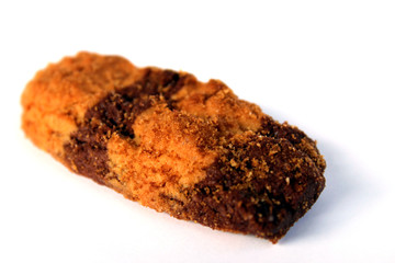 Isolated almond biscuit (cookie) on white background