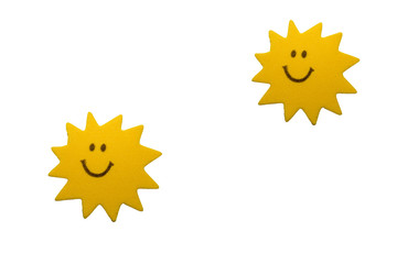 Sonne isoliert auf weissem Hintergrund