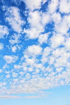 Cloudy blue sky as abstract nature background.