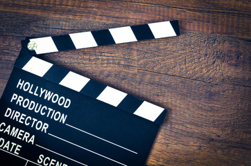 Obraz premium Opened clapper board or slate film.