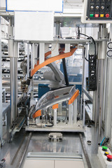 testing car headlights on error. factory equipment of quality control of car headlight 