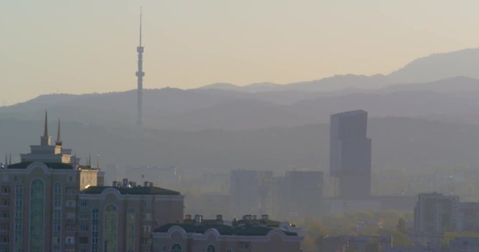 View of Almaty city. Kazakhstan.
