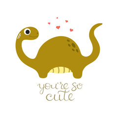 Cute dino illustration
