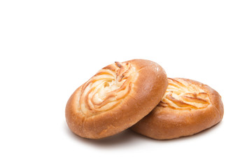 bun with cheese isolated