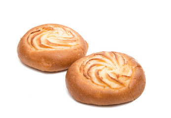 bun with cheese isolated