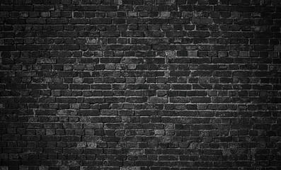 black brick wall, brickwork background for design