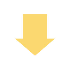 Pointer, arrow in modern flat style. Arrow button isolated on white background. Symbol for web design, site, app, UI.