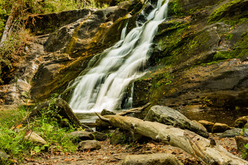 Fototapeta premium The lower waterfalls at Kent Falls State Park in Connecticut