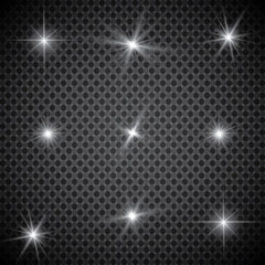 Fototapeta premium Set of Vector glowing light effect stars bursts with sparkles on transparent background. Transparent stars.