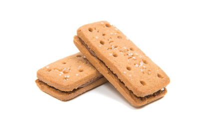 double biscuits with cream isolated
