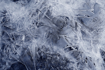 Transparent ice crystals texture cracked background