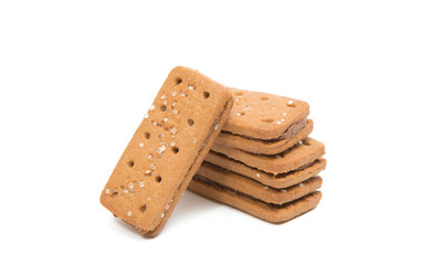 double biscuits with cream isolated