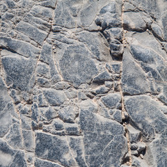 Detail of flawed flag stone, Rhodes, Greece.