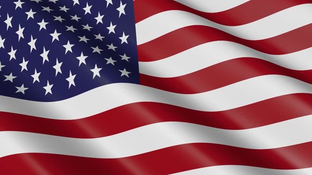 Flag of United States of America / USA (seamless loop)