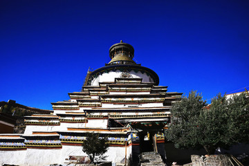stupa in the ancient Tibetan monastery