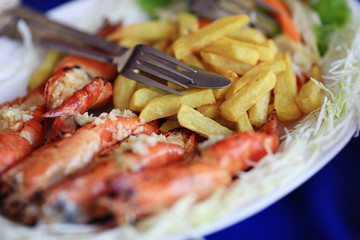 serving in eastern restaurant, sushi