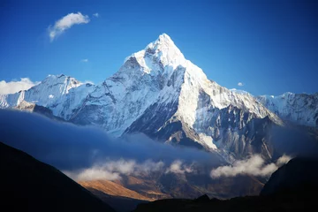 Stickers pour porte Everest Incroyable montagne Ama dablam.
