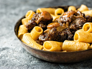 rustic italian oxtail ragu pasta
