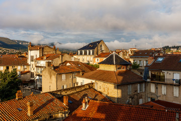 View on the city of Millau, France 