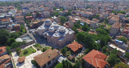 Fototapeta na wymiar aerial view of istanbul zeyrek mosque