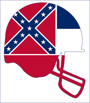 Mississippi State Flag Football Helmet
