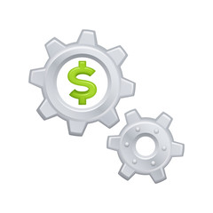 Economy Gears - Novo Icons. A professional, realistic, pixel aligned icon.