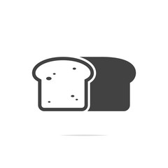 Bread icon vector isolated