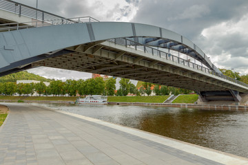 Vilnius. Mindaugas Bridge across Neris.