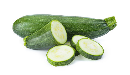 zucchini isolated on white background