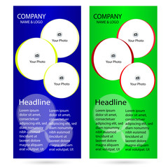 Naklejka premium Roll-up banner template, design for business advertising, exhibition and communication blank board,vector