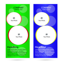 Roll-up banner template, design for business advertising, exhibition and communication blank board,vector