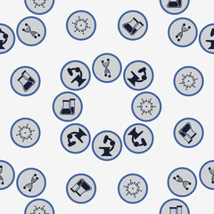 Vector seamless pattern with science icons