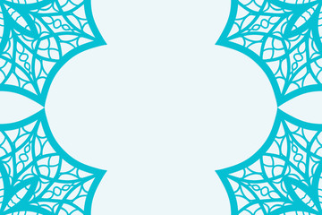 template for Business card. Mandala decorative elements. vector illustration. Arabic, Indian, Turkish, Ottoman motifs. blue color