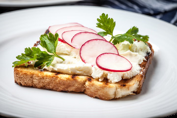 Light healthy sandwiches.