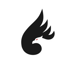 luxury phoenix logo concept, best phoenix bird logo design, phoenix vector logo
