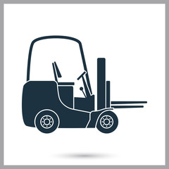 Forklift truck boxes simple icon for web and mobile design