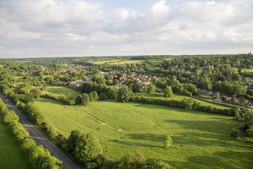 Aerial view of Buckinghamshire Landscape