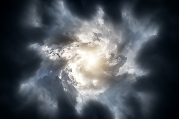 Cloudscape with a Sunlight