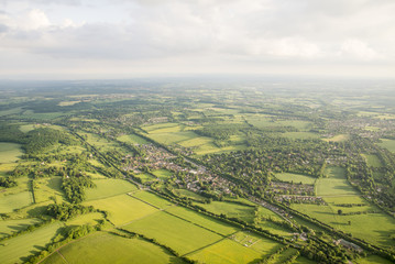 Fototapeta na wymiar Aerial view of Buckinghamshire Landscape