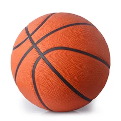 Fototapete Ballsport Basketballball isoliert auf weiß