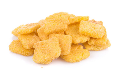 Corn chips isolated on white background