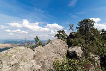 Beautiful summer mountain landscape with clouds