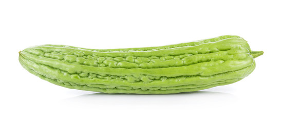 Momordica charantia on white background. Gourd