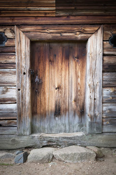 The old wooden door. Background