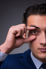 Portrait of young handsome businessman