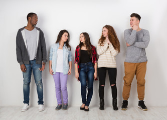 Fototapeta premium Creative team, young casual business people