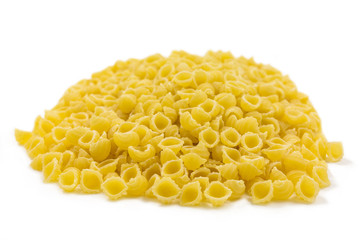 heap of raw conchiglie pasta